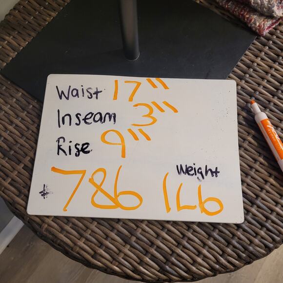 MOSSIMO Super Stretch Denim Overall Shorts Small Blue Cutoff Shortalls Festival - Picture 8 of 10